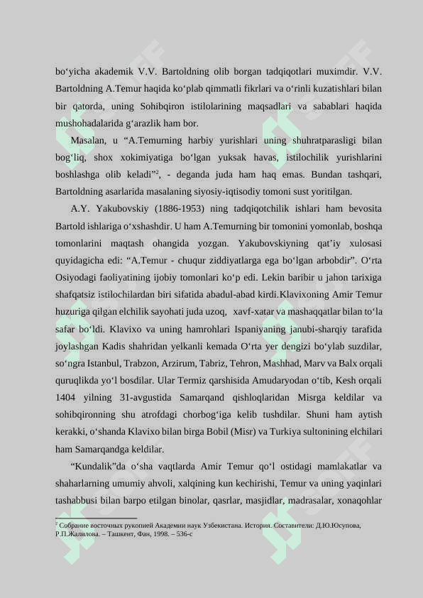 YEVROPA TILLARIDAGI MANBALAR TEMURIYLAR DAVRI TARIXIGA OID MANBA SIFATIDA 7