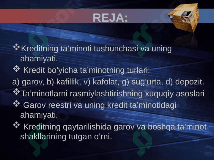 Kreditning ta’minoti va uning shakllari pptx 2