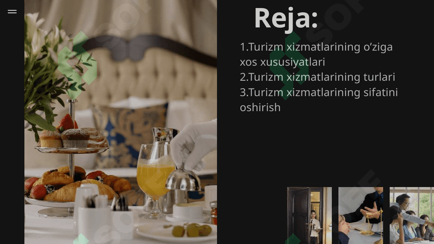 Turizmda xizmatlarning o’ziga xos xususiyatlari 3
