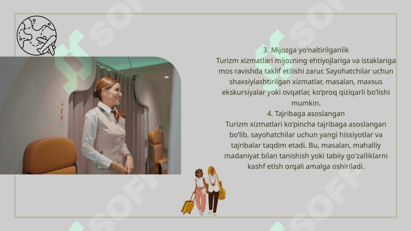 Turizmda xizmatlarning o’ziga xos xususiyatlari 7