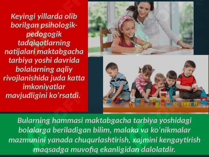Maktabgacha ta'lim yoshidagi bolalarga aqliy tarbiya berish usul va metodlari 8