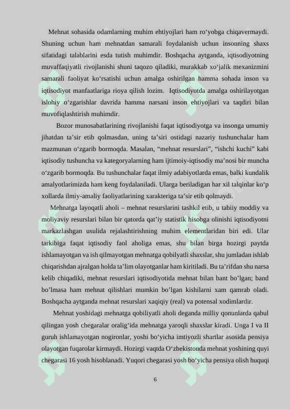 MEHNAT RESURSLARI SHAKLLANISHINING NAZARIY ASOSLARI 6