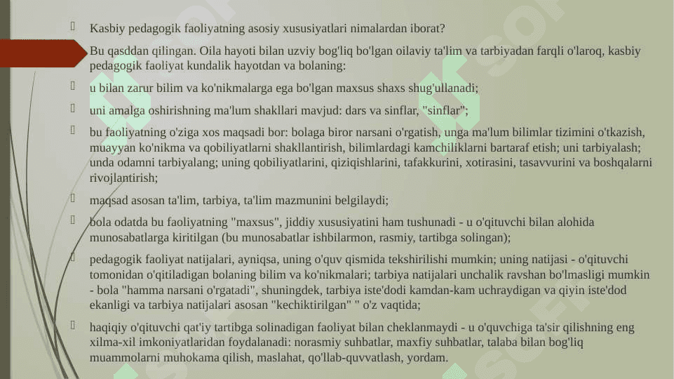 Pedagogik faoliyat kasb sifatida 3
