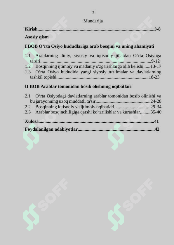 Òrta osiyoni arablar tomonidan bosib olinishi 2