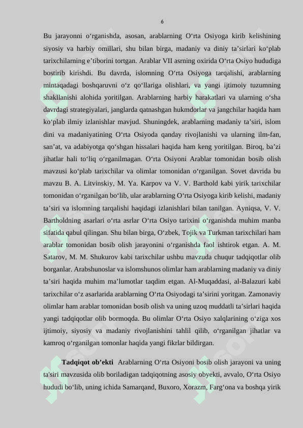 Òrta osiyoni arablar tomonidan bosib olinishi 6