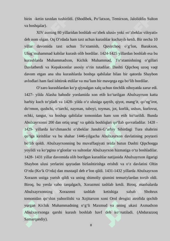 Shayboniylar davrida ilm-fan va madaniyati rivoji 8