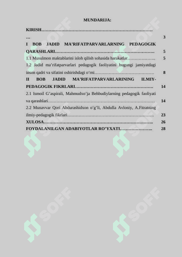 Pedogogik  faoliyatda  jaded  ma’rifatparvarlarning merosidan foydalanish 2