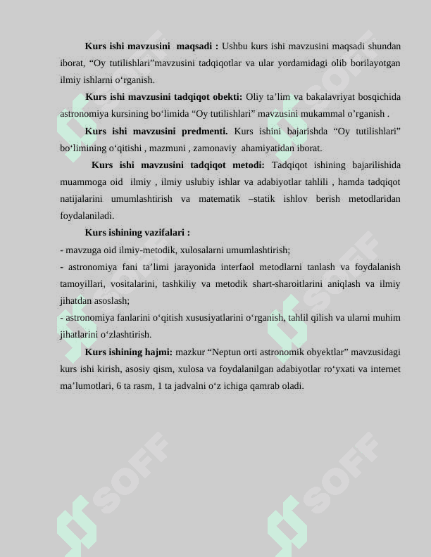Oy tutilishlari . Astonomiya fanidan.(Kurs ishi) 4