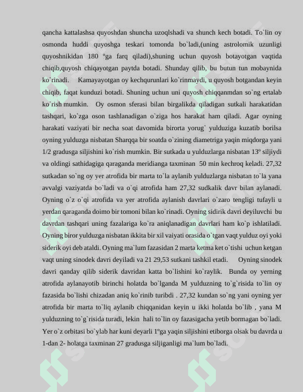 Oy tutilishlari . Astonomiya fanidan.(Kurs ishi) 7
