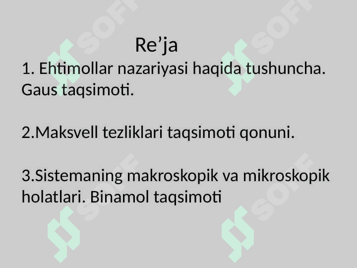 Statistik usul(fizika kurs ishi) 2