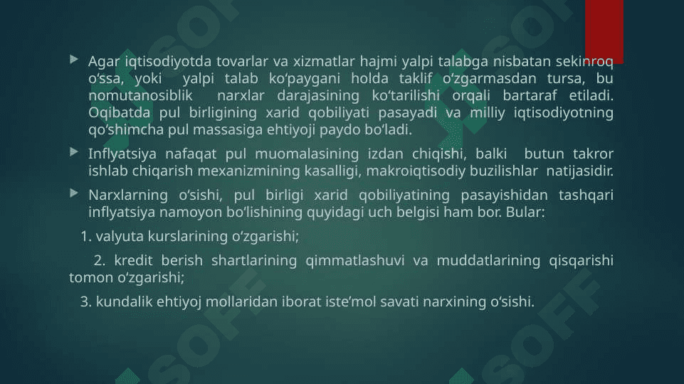 inflyatsiyaning mohiyati va kelib chiqish sabablari 6