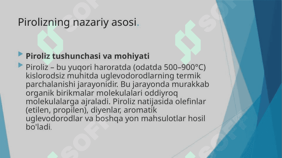 Uglevodorodlarni piroliz qilish jarayoni 2
