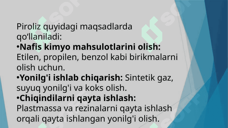 Uglevodorodlarni piroliz qilish jarayoni 3