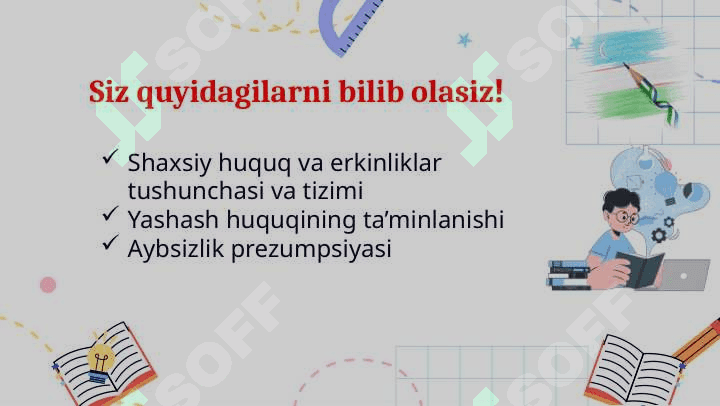 SHAXSIY HUQUQ VA ERKINLIKLAR 3