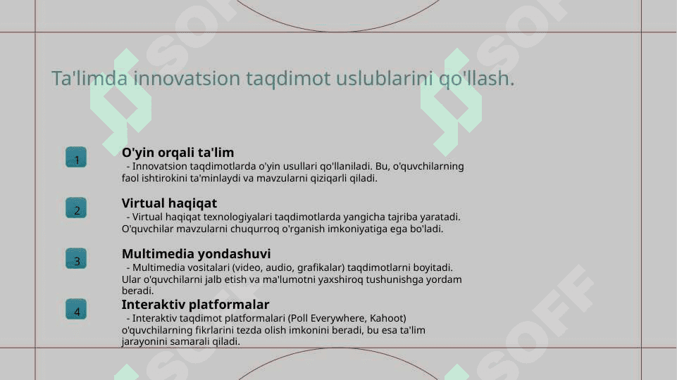 O'quv jarayoni uchun orgatuvchi taqdimotlar yaratish 4