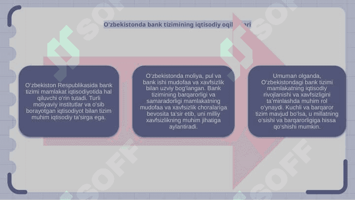 O'zbekiston Respublikasida moliya, pul va bank tizimi. Mudofaa va xavfsizlik. 5