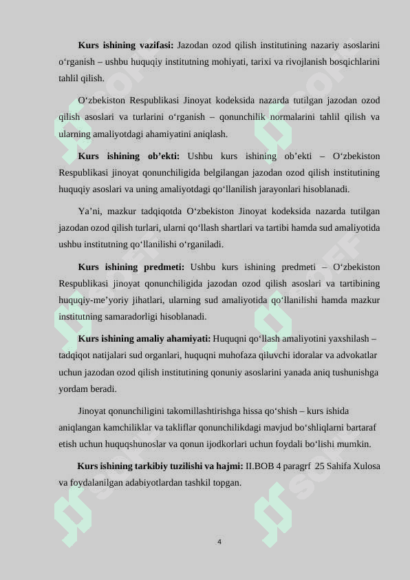 O'ZBEKISTON JINOYAT QONUNCHILIGIDA JAZODAN OZOD QILISH ASOSLARI VA TARTIBI 4