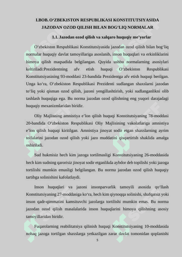 O'ZBEKISTON JINOYAT QONUNCHILIGIDA JAZODAN OZOD QILISH ASOSLARI VA TARTIBI 5
