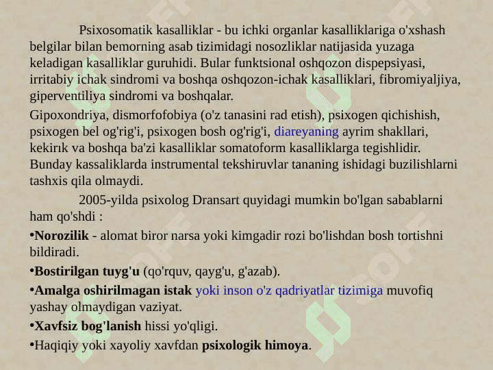 Psixologiya va tibbiyotda psixosomatik yondashuv 4