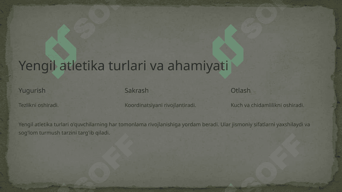 Ta'lim muassasalarida yengil atletika mashg'ulotlari 2