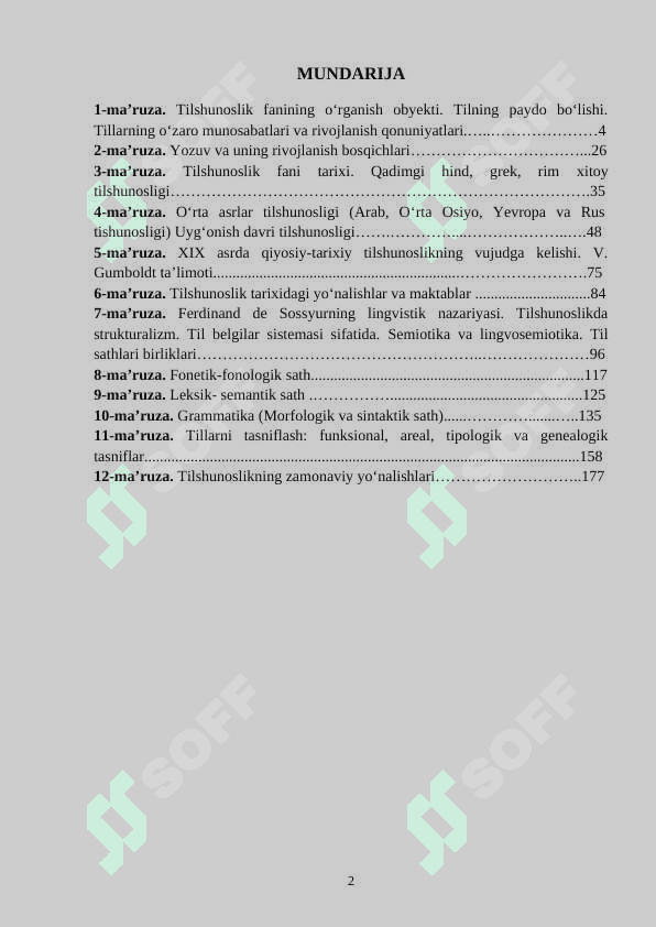 TILSHUNOSLIK FANIDAN MA'RUZALAR MATNI 2