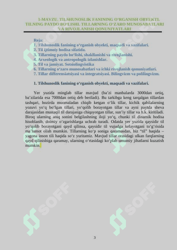 TILSHUNOSLIK FANIDAN MA'RUZALAR MATNI 3