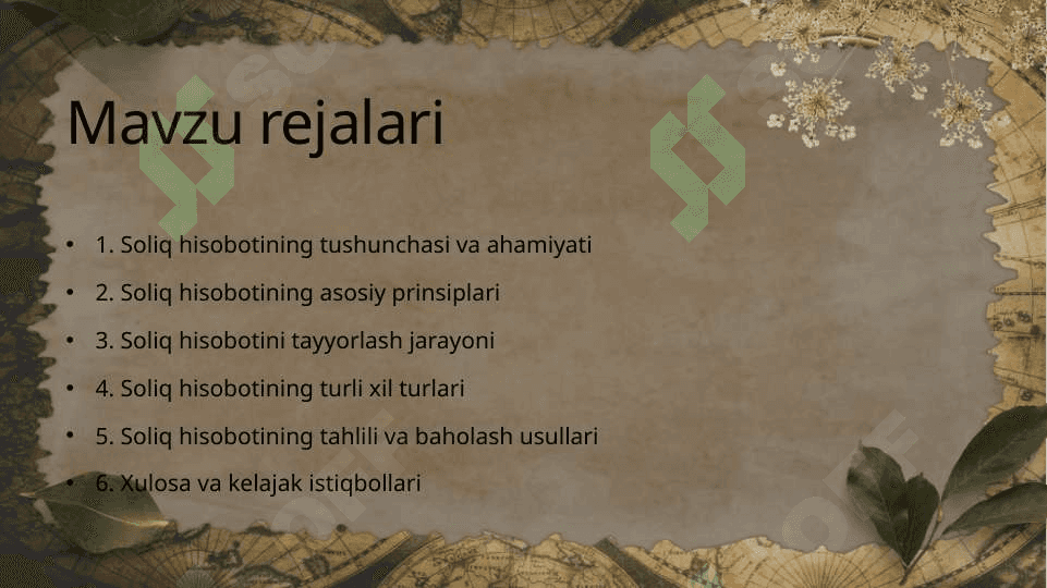 Soliq hisobotining nazariy asoslari 2