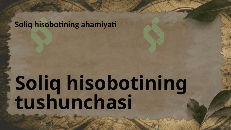 Soliq hisobotining nazariy asoslari 3