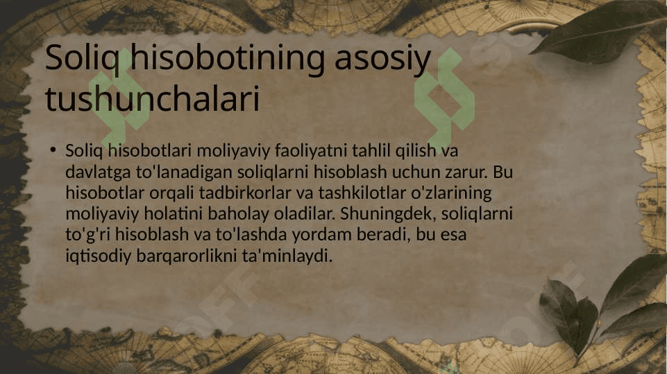 Soliq hisobotining nazariy asoslari 4