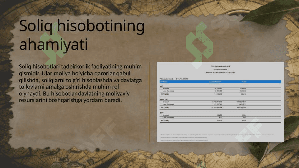 Soliq hisobotining nazariy asoslari 5