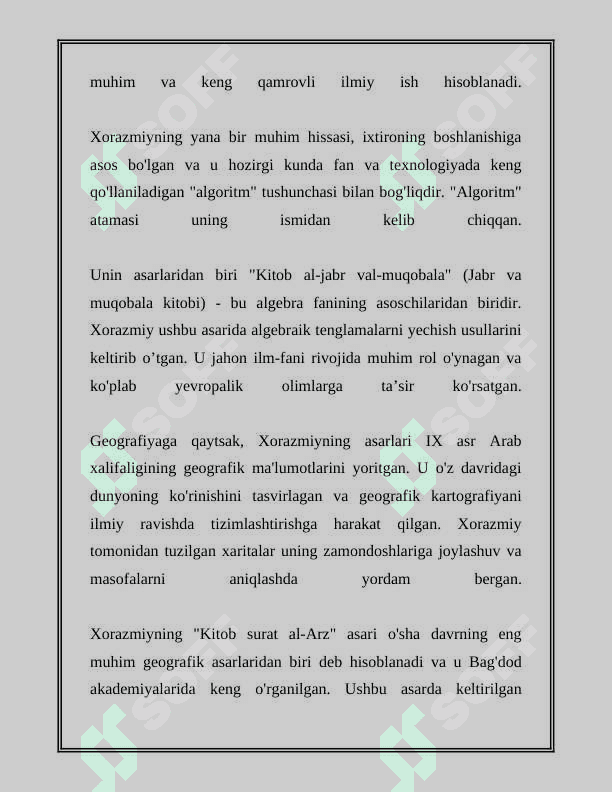 OʻRTA OSIYOLIK ALLOMALARNING GEOGRAFIYA FANIGA QOʻSHGAN HISSASI 4