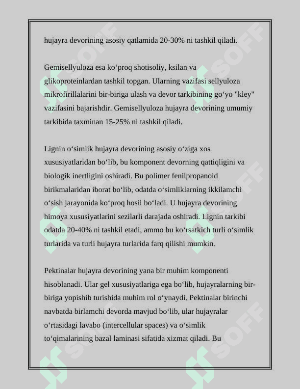 OʻSIMLIK VA HAYVON HUJAYRALARINING FARQLI VA OʻXSHASHLIK BELGILARI 4