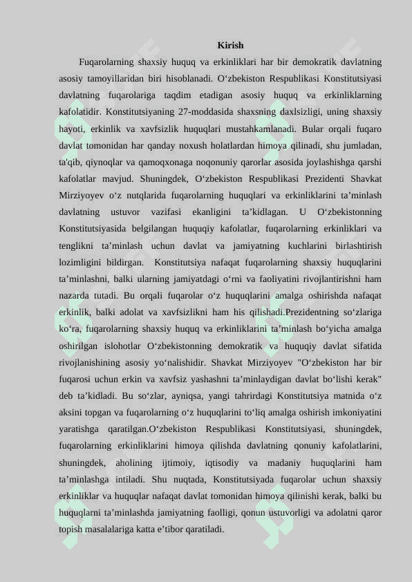 Fuqarolarning shaxsiy huquq va erkinliklari uning konstitutsiyada mustahkamlanishi 3
