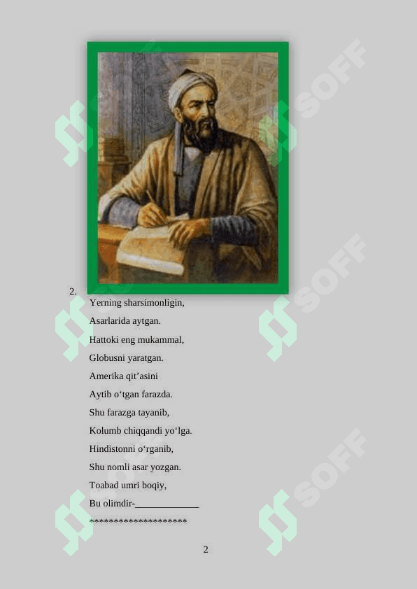 Sheriy topishmoqlar kitobi 2