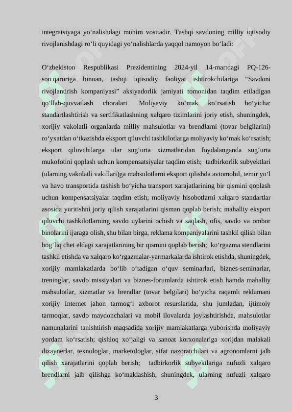 O‘zbekiston Respublikasining  tashqi savdo dinamikasi va tarkibidagi o‘zgarishlar tahlili 3