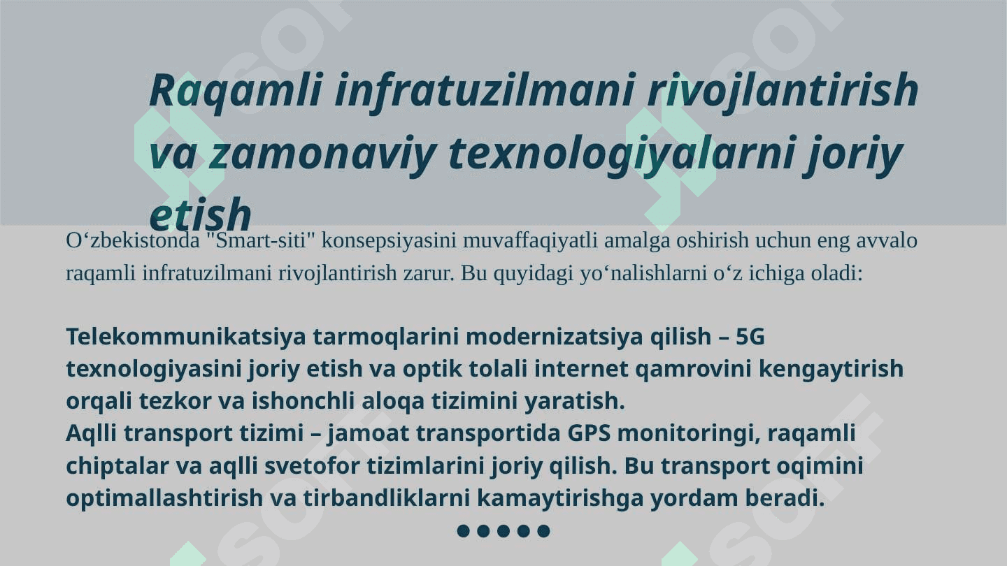 MAVZU: O'zbyekistonda "Smart-siti" kontsyeptsiyasini joriy etish imkoniyatlari 3