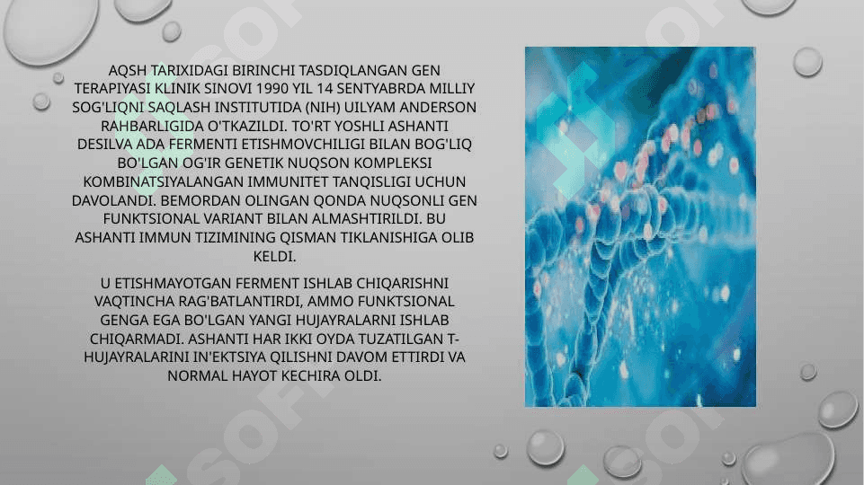 Genoterapiya . Geneoterapiya tarixi , gen terapiyasi usullari , havfi 8