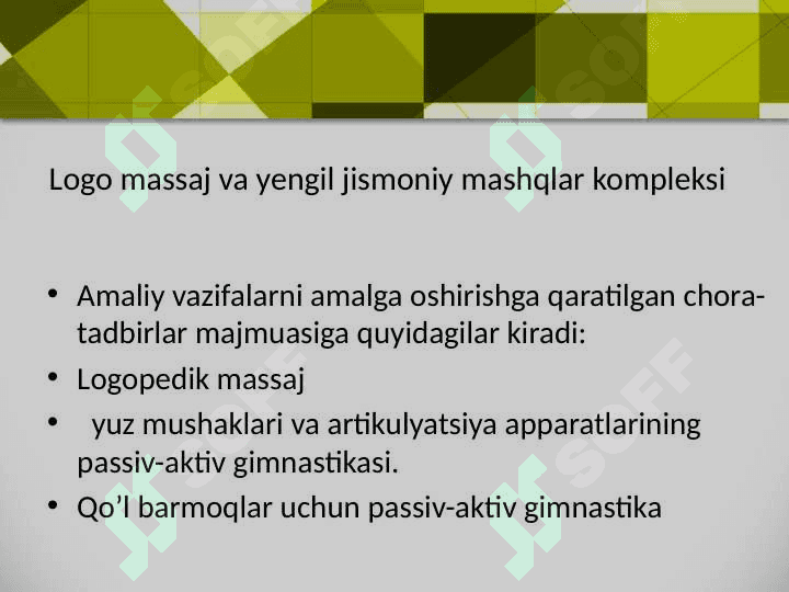 Bolalar serebral falajida logopedik massaj usullaridan foydalanish 3