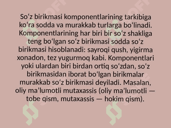 Soʻz birikmasi vagap ustida ishlash 3