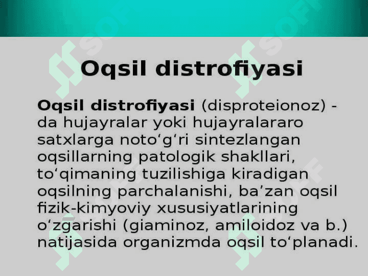 Geteropolisaxaridlarni ontogenez va kasallikda oʻzgarishi 8
