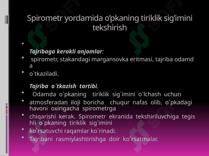 Spirometriya o’lchash usuli haqida 7