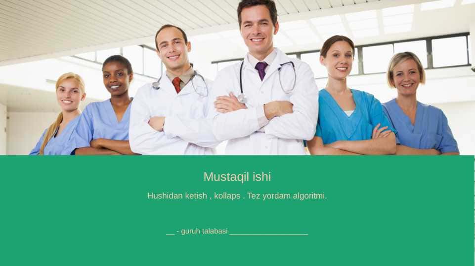 Hushidan ketish , kollaps . Tez yordam algoritmi