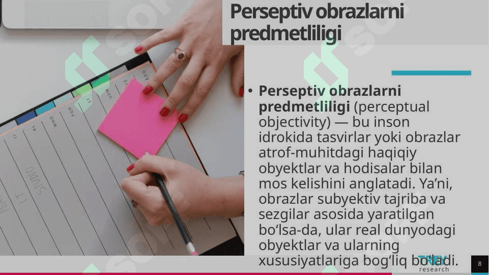 Perseptiv obrazni tashkillashtirish 8