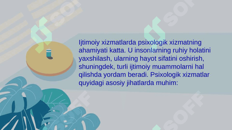 Ijtimoiy xizmatlarda psixologik hizmatning ahamiyati qanday 2