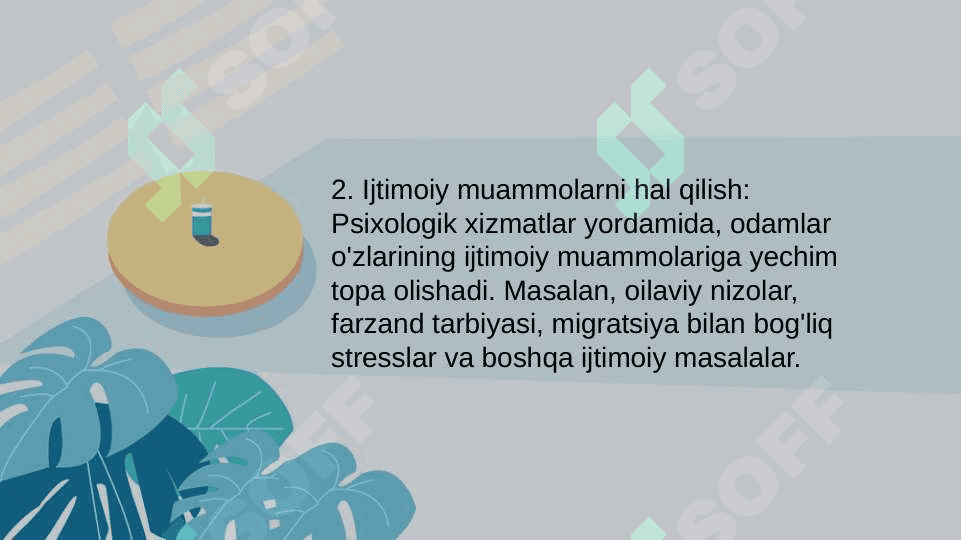 Ijtimoiy xizmatlarda psixologik hizmatning ahamiyati qanday 4