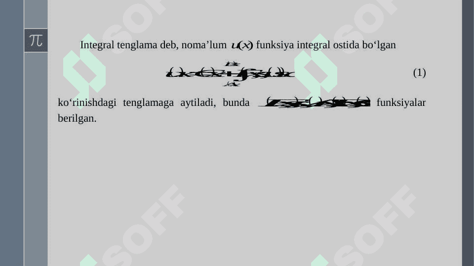 Fredgolm integral tenglamalarini taqribiy yechish usullari 3