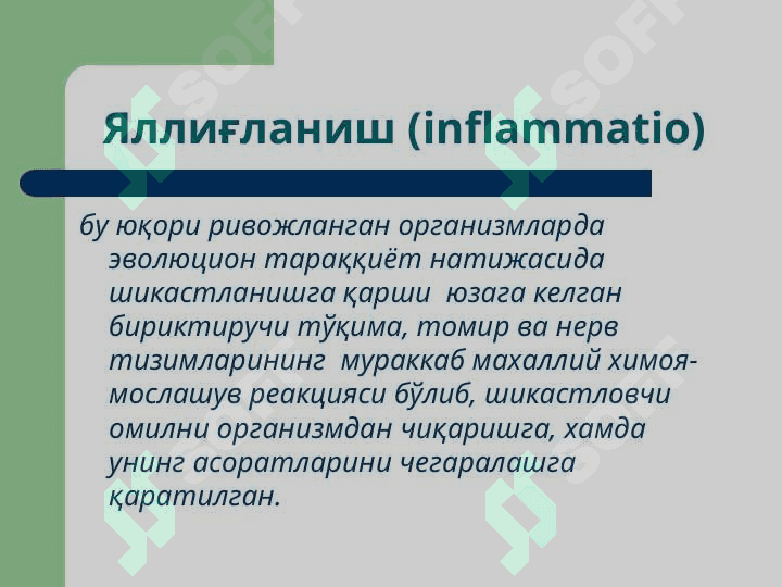 Яллиғланиш патофизиологияси 2