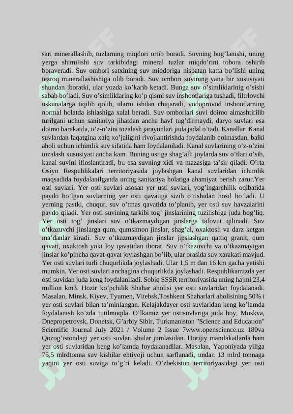 Toz ichimlik suvini olish usullari 4