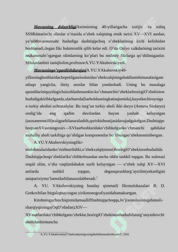 O’ZBEK XALQINING ETNIK SHAKLLANISHI TARIXSHUNОSLIGI 2