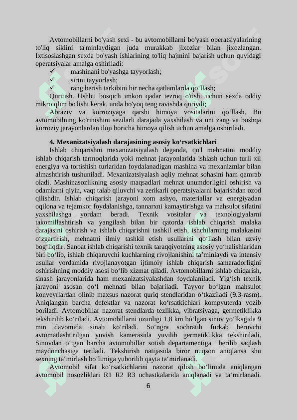 Yengil avtomobil kuzovlarini payvandlab yigʻish ishlab chiqarish jarayoni 6